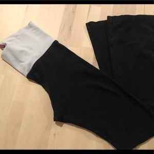 Hard Tail Roll Down Yoga Flare Pants Black
